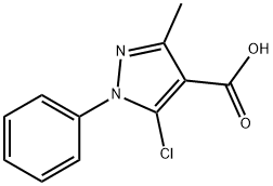 5-CHLORO-3-METHYL-1-PHENYL-1H-PYRAZOLE-4-CARBOXYLIC ACID Struktur