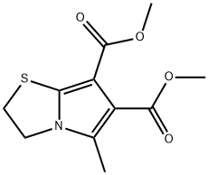 dimethyl 5-methyl-2,3-dihydropyrrolo[2,1-b][1,3]thiazole-6,7-dicarboxylate Struktur