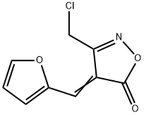 (4E)-3-(chloromethyl)-4-(2-furylmethylene)isoxazol-5(4H)-one Struktur