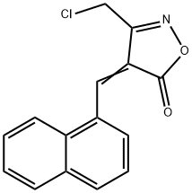 (4E)-3-(chloromethyl)-4-(1-naphthylmethylene)isoxazol-5(4H)-one Struktur