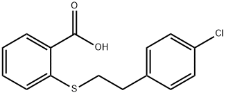 2-{[2-(4-chlorophenyl)ethyl]thio}benzoic acid Struktur