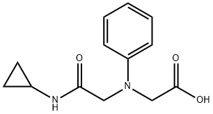 [[2-(cyclopropylamino)-2-oxoethyl](phenyl)amino]acetic acid Struktur