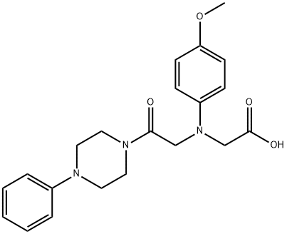 {(4-methoxyphenyl)[2-oxo-2-(4-phenylpiperazin-1-yl)ethyl]amino}acetic acid Struktur