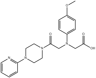 {(4-methoxyphenyl)[2-oxo-2-(4-pyridin-2-ylpiperazin-1-yl)ethyl]amino}acetic acid Struktur