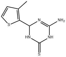 4-amino-6-(3-methyl-2-thienyl)-1,6-dihydro-1,3,5-triazine-2-thiol Struktur