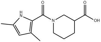 1-[(3,5-dimethyl-1H-pyrrol-2-yl)carbonyl]piperidine-3-carboxylic acid Struktur