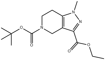 5-tert-butyl 3-ethyl 1-methyl-1,4,6,7-tetrahydro-5H-pyrazolo[4,3-c]pyridine-3,5-dicarboxylate Struktur