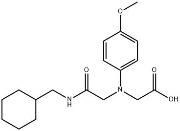 [{2-[(cyclohexylmethyl)amino]-2-oxoethyl}(4-methoxyphenyl)amino]acetic acid Struktur