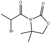 3-(2-BROMOPROPANOYL)-4,4-DIMETHYL-1,3-OXAZOLIDIN-2-ONE Struktur