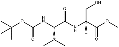 tert-butyloxycarbonyl-valyl-alpha-methylserine methyl ester Struktur