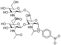 4-Nitrophenyl 2-Acetamido-3,6-di-O-(2-acetamido-2-deoxy-β-D-glucopyranosyl)
-2-deoxy-α-D-galactopyranoside Struktur