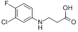 B-ALANINE, N-(3-CHLORO-4-FLUOROPHENYL)- Struktur