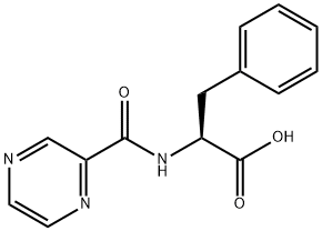 (S)-3-PHENYL-2-[(PYRAZIN-2-YLCARBONYL)AMINO] PROPANOIC ACID
 Structure