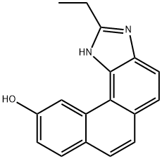 3H-Phenanthro(3,4-d)imidazol-10-ol, 2-ethyl- Struktur