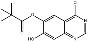 4-chloro-7-hydroxyquinazolin-6-yl 2,2-diMethylpropanoate Struktur