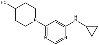 1-(6-CyclopropylaMino-pyriMidin-4-yl)-piperidin-4-ol, 98+% C12H18N4O, MW: 234.30 Struktur