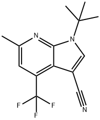 1H-Pyrrolo[2,3-b]pyridine-3-carbonitrile, 1-(1,1-diMethylethyl)-6-Methyl-4-(trifluoroMethyl)- Struktur