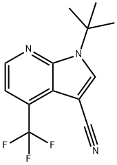 1H-Pyrrolo[2,3-b]pyridine-3-carbonitrile, 1-(1,1-diMethylethyl)-4-(trifluoroMethyl)- Struktur