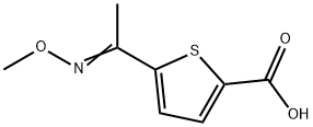 5-(1-Methoxyiminoethyl)-2-thiophenecarboxylic acid Struktur