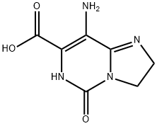 Imidazo[1,2-c]pyrimidine-7-carboxylic acid, 8-amino-2,3-dihydro-5-hydroxy- Struktur