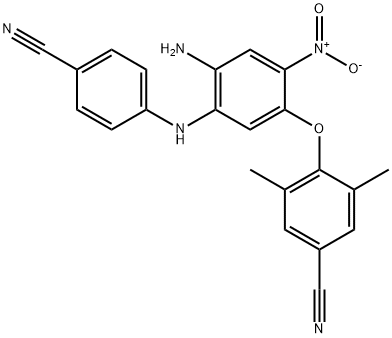 Benzonitrile, 4-[4-aMino-5-[(4-cyanophenyl)aMino]-2-nitrophenoxy]-3,5-diMethyl- Struktur