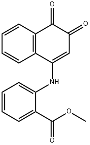 methyl 2-((3,4-dihydro-3,4-dioxo-1-naphthalenyl)amino)benzoate Struktur