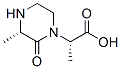 1-Piperazineaceticacid,-alpha-,3-dimethyl-2-oxo-,[S-(R*,R*)]-(9CI) Struktur