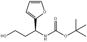 TERT-BUTYL N-[1-(FURAN-2-YL)-3-HYDROXYPROPYL]CARBAMATE Struktur