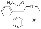 3-carbamoyl-3,3-diphenylpropyl(ethyl)dimethylammonium bromide Struktur