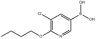 6-Butoxy-5-chloropyridine-3-boronic acid Struktur