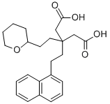 3-(2-NAPHTHALEN-1-YL-ETHYL)-3-[2-(TETRAHYDRO-PYRAN-2-YL)-ETHYL]-PENTANEDIOIC ACID Struktur