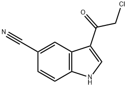 1H-Indole-5-carbonitrile, 3-(chloroacetyl)- (9CI) Struktur