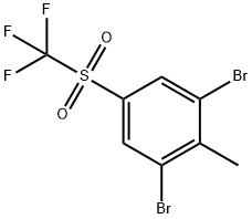 2,6-Dibromo-4-(trifluoromethylsulfonyl)toluene Struktur