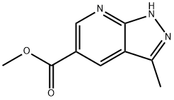 METHYL 3-METHYL-1H-PYRAZOLO[3,4-B]PYRIDINE-5-CARBOXYLATE Struktur