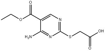 {[4-AMINO-5-(ETHOXYCARBONYL)PYRIMIDIN-2-YL]THIO}ACETIC ACID Struktur