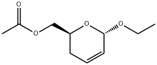 2H-Pyran-2-methanol,6-ethoxy-3,6-dihydro-,acetate,(2S-trans)-(9CI) Struktur