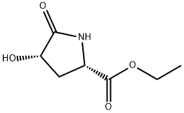 Proline, 4-hydroxy-5-oxo-, ethyl ester, cis- (9CI) Struktur