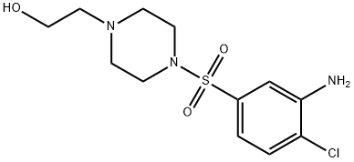 2-{4-[(3-Amino-4-chlorophenyl)sulfonyl]-1-piperazinyl}-1-ethanol Struktur