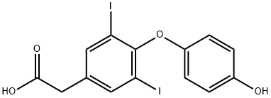 4-(4-ヒドロキシフェノキシ)-3,5-ジヨードベンゼン酢酸 化學(xué)構(gòu)造式