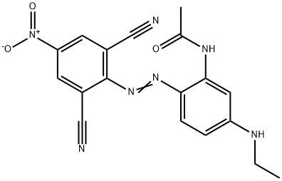 2,6-Dicyano-4-nitro-2'-acetylamino-4'-(dimethylamino)azobenzene Struktur