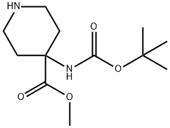 4-N-BOC-AMINO-PIPERIDINE-4-CARBOXYLIC ACID METHYL ESTER
 Struktur