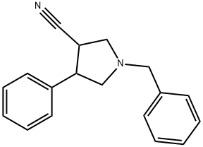 1-BENZYL-4-PHENYL-PYRROLIDINE-3-CARBONITRILE Struktur