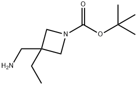 1-Boc-3-(aminomethyl)-3-ethylazetidine Struktur