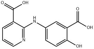 2-(3-Carboxy-4-hydroxy-phenylamino)-nicotinic acid Struktur