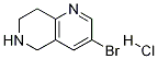 3-BroMo-5,6,7,8-tetrahydro-[1,6]naphthyridine hydrochloride Struktur