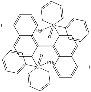 Phosphine oxide, 1,1'-[(1S)-5,5'-diiodo[1,1'-binaphthalene]-2,2'-diyl]bis[1,1-diphenyl- Struktur