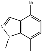 4-Bromo-1,7-dimethyl-1H-indazole Struktur