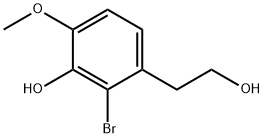 2-BROMO-3-(2-HYDROXYETHYL)-6-METHOXYPHENOL Struktur