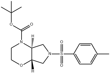 (4aS,7aS)-tert-butyl 6-tosylhexahydropyrrolo[3,4-b][1,4]oxazine-4(4aH)-carboxylate Struktur