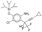 2-Amino-5-chloro-α-(cyclopropylethynyl)-4-isopropylsilyloxy
-α-(trifluoromethyl)benzenemethanol Struktur